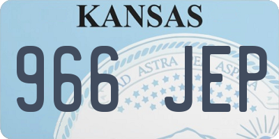 KS license plate 966JEP