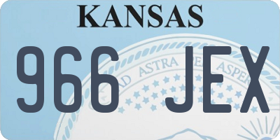 KS license plate 966JEX