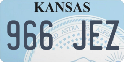 KS license plate 966JEZ