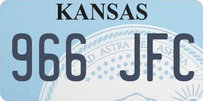 KS license plate 966JFC