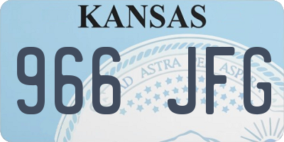 KS license plate 966JFG