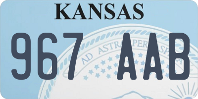 KS license plate 967AAB