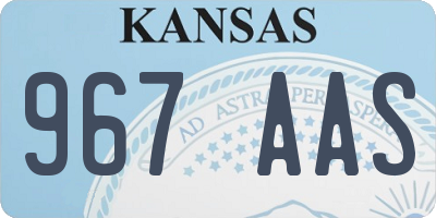 KS license plate 967AAS