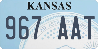 KS license plate 967AAT