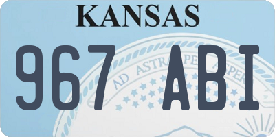 KS license plate 967ABI