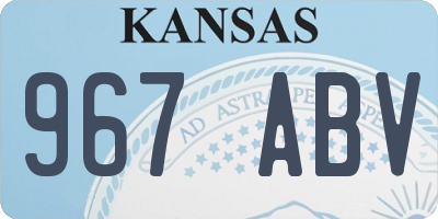 KS license plate 967ABV