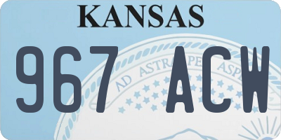 KS license plate 967ACW