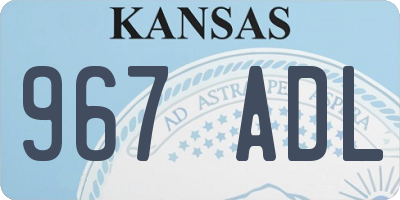 KS license plate 967ADL