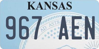 KS license plate 967AEN