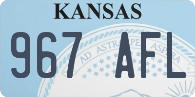 KS license plate 967AFL