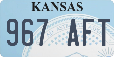 KS license plate 967AFT