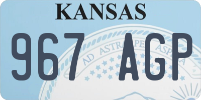 KS license plate 967AGP