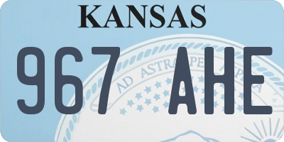 KS license plate 967AHE