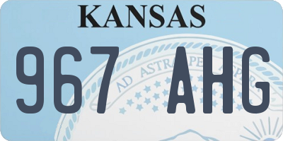 KS license plate 967AHG