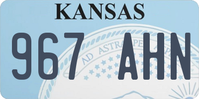 KS license plate 967AHN