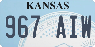 KS license plate 967AIW