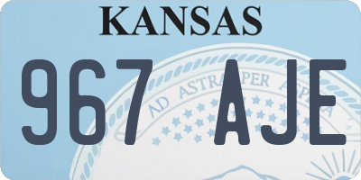 KS license plate 967AJE