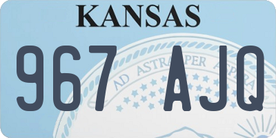 KS license plate 967AJQ