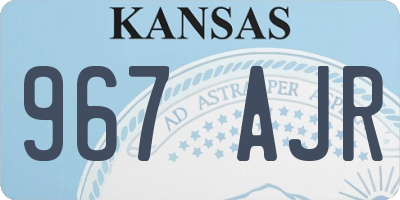 KS license plate 967AJR