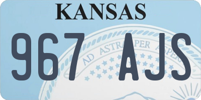 KS license plate 967AJS