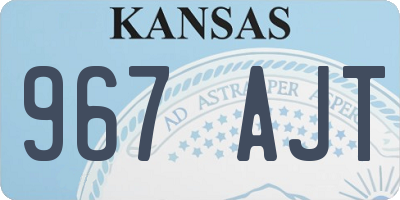 KS license plate 967AJT