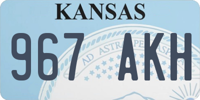 KS license plate 967AKH