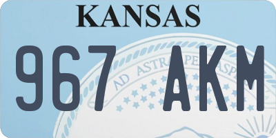 KS license plate 967AKM