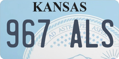 KS license plate 967ALS