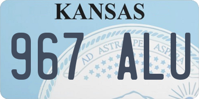 KS license plate 967ALU