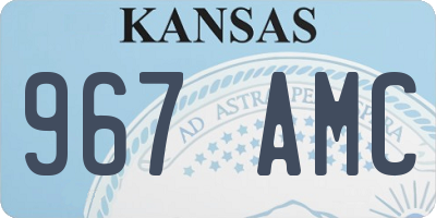 KS license plate 967AMC