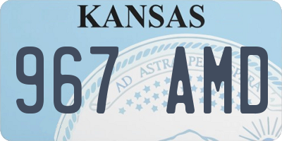 KS license plate 967AMD