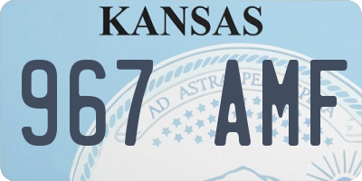 KS license plate 967AMF