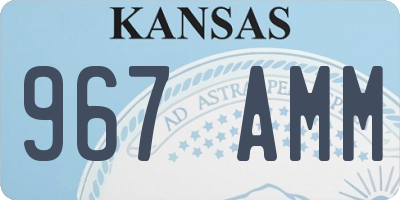 KS license plate 967AMM
