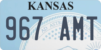KS license plate 967AMT