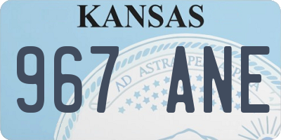 KS license plate 967ANE