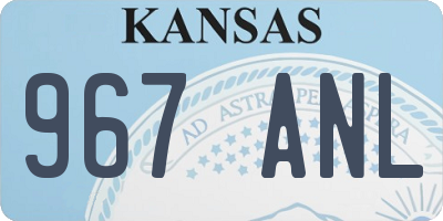 KS license plate 967ANL