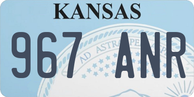 KS license plate 967ANR