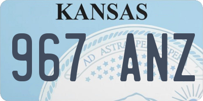KS license plate 967ANZ