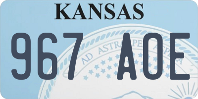 KS license plate 967AOE