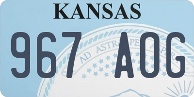 KS license plate 967AOG