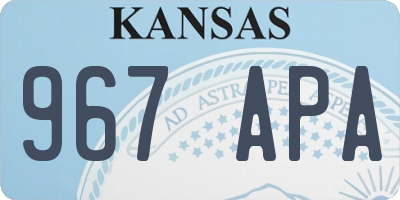 KS license plate 967APA