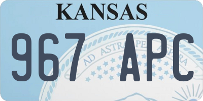 KS license plate 967APC