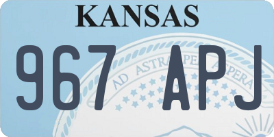 KS license plate 967APJ