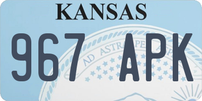 KS license plate 967APK