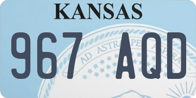KS license plate 967AQD