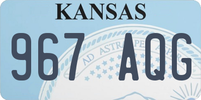 KS license plate 967AQG