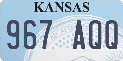 KS license plate 967AQQ