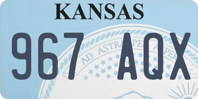 KS license plate 967AQX