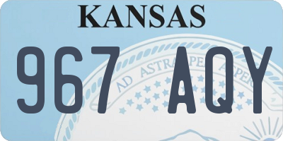 KS license plate 967AQY