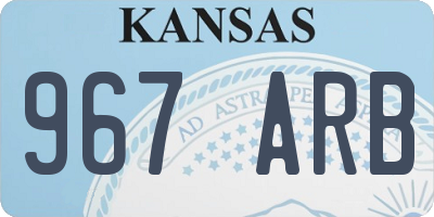 KS license plate 967ARB